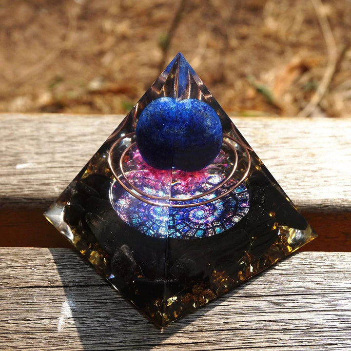 LAPIS LAZULI OBSIDIAN PYRAMID