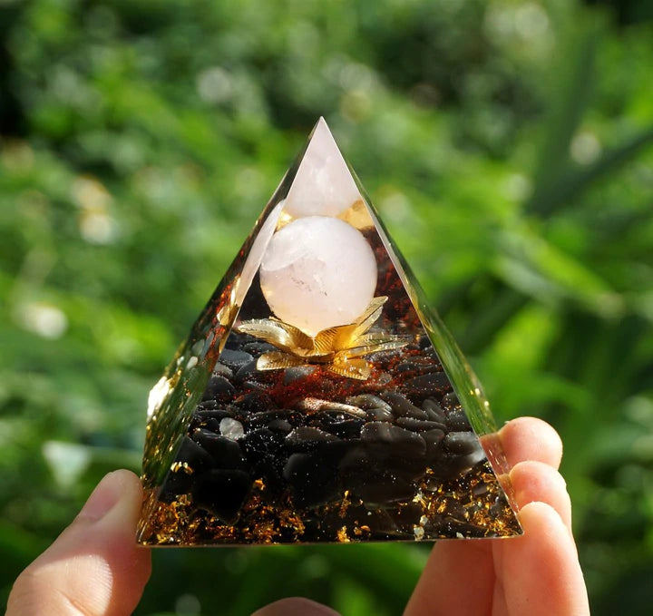 ROSE QUARTZ OBSIDIAN PYRAMID