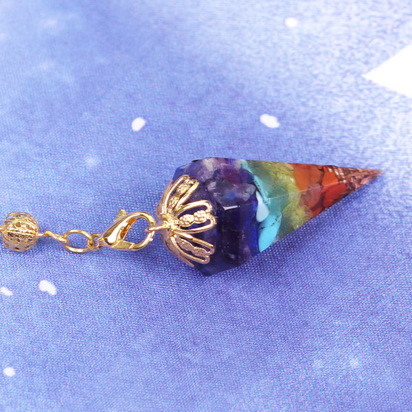 ENERGY HEALING 7 CHAKRA CRYSTAL PENDULUM