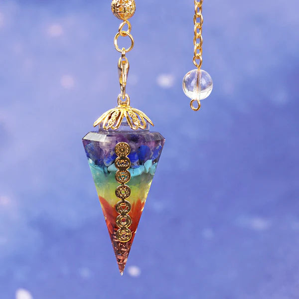 ENERGY HEALING 7 CHAKRA CRYSTAL PENDULUM